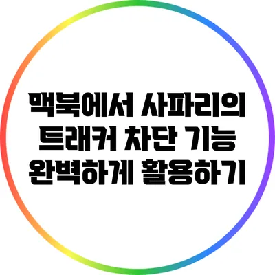 맥북에서 사파리의 트래커 차단 기능 완벽하게 활용하기