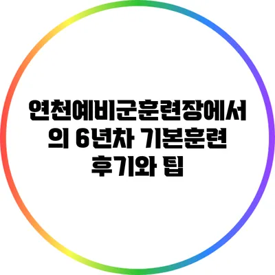 연천예비군훈련장에서의 6년차 기본훈련 후기와 팁