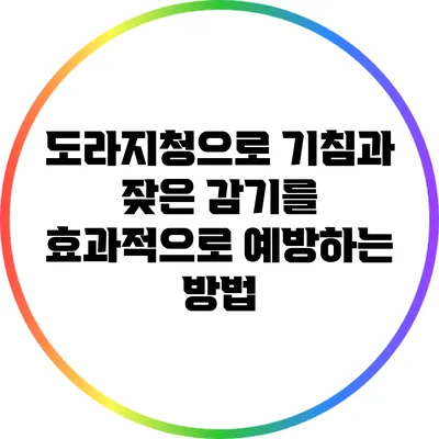 도라지청으로 기침과 잦은 감기를 효과적으로 예방하는 방법