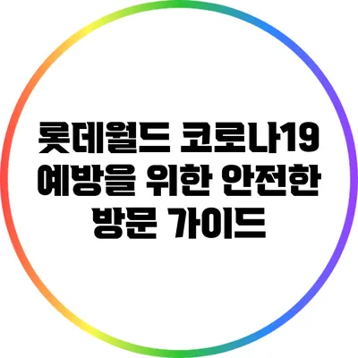 롯데월드 코로나19 예방을 위한 안전한 방문 가이드