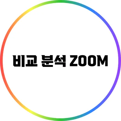 비교 분석: ZOOM