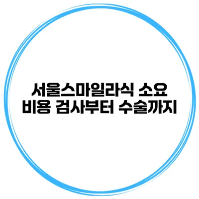 서울스마일라식 소요 비용 검사부터 수술까지